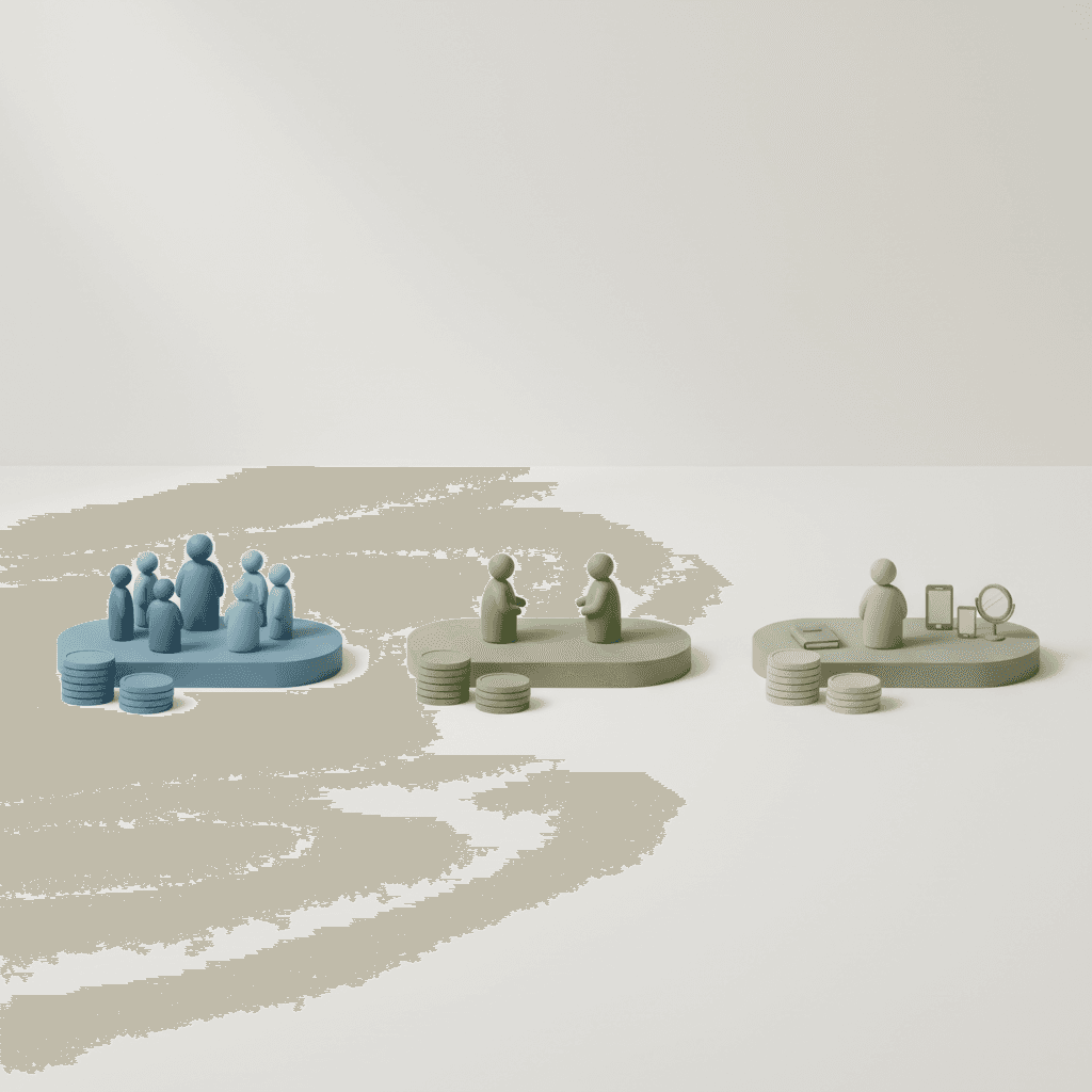 Affordable coaching options: group, trainee, self-coaching